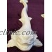 Vtg White Opalescent Koi Dragon Fish & Shell Ceramic Wall Hanging Pocket Planter   173453496554
